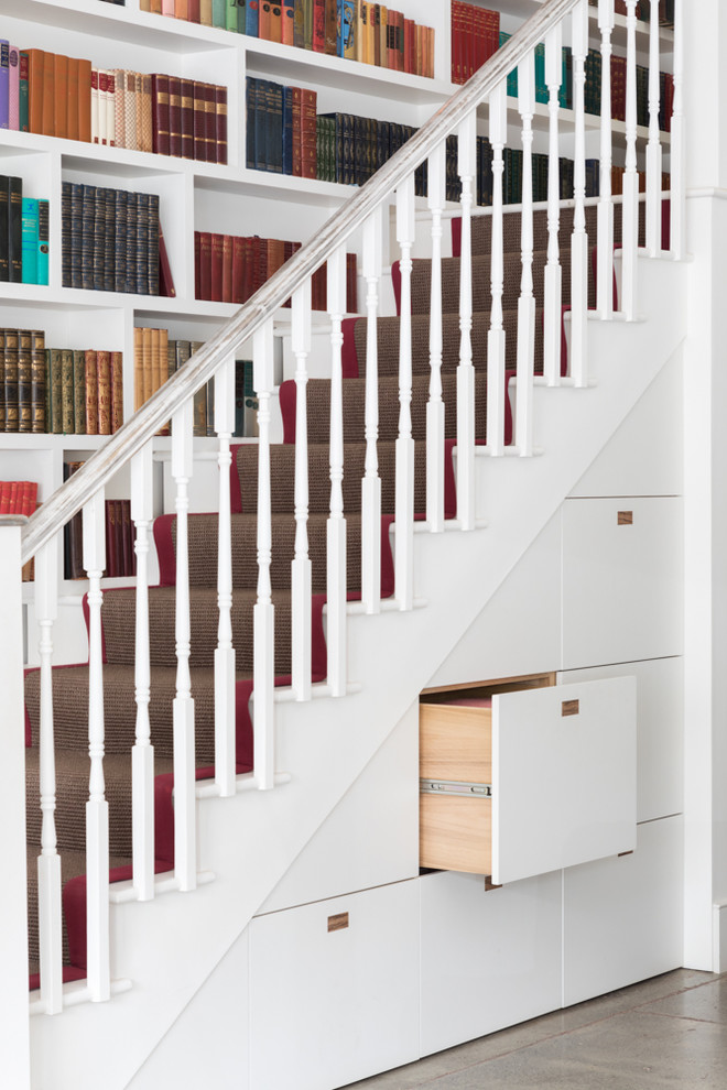 Inspiration for a transitional staircase in London.