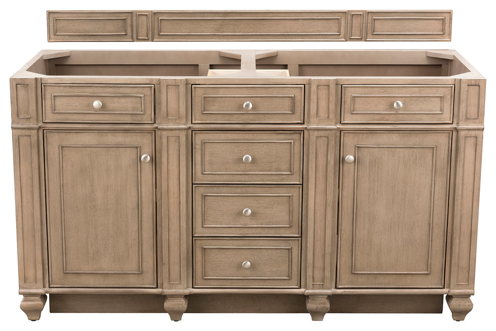 Bristol 60 Double Vanity White Washed Walnut Base Cabinet Only Traditional Bathroom Vanities And Sink Consoles By Lu Kitchen Bath - 72 Bristol Whitewashed Walnut Double Bathroom Vanity Bristol 60 Double Vanity White Washed Walnut Base Cabinet Only Traditional Bathroom Vanities And Sink Consoles By Lu Kitchen Bath - 72 Bristol Whitewashed Walnut Double Bathroom Vanity