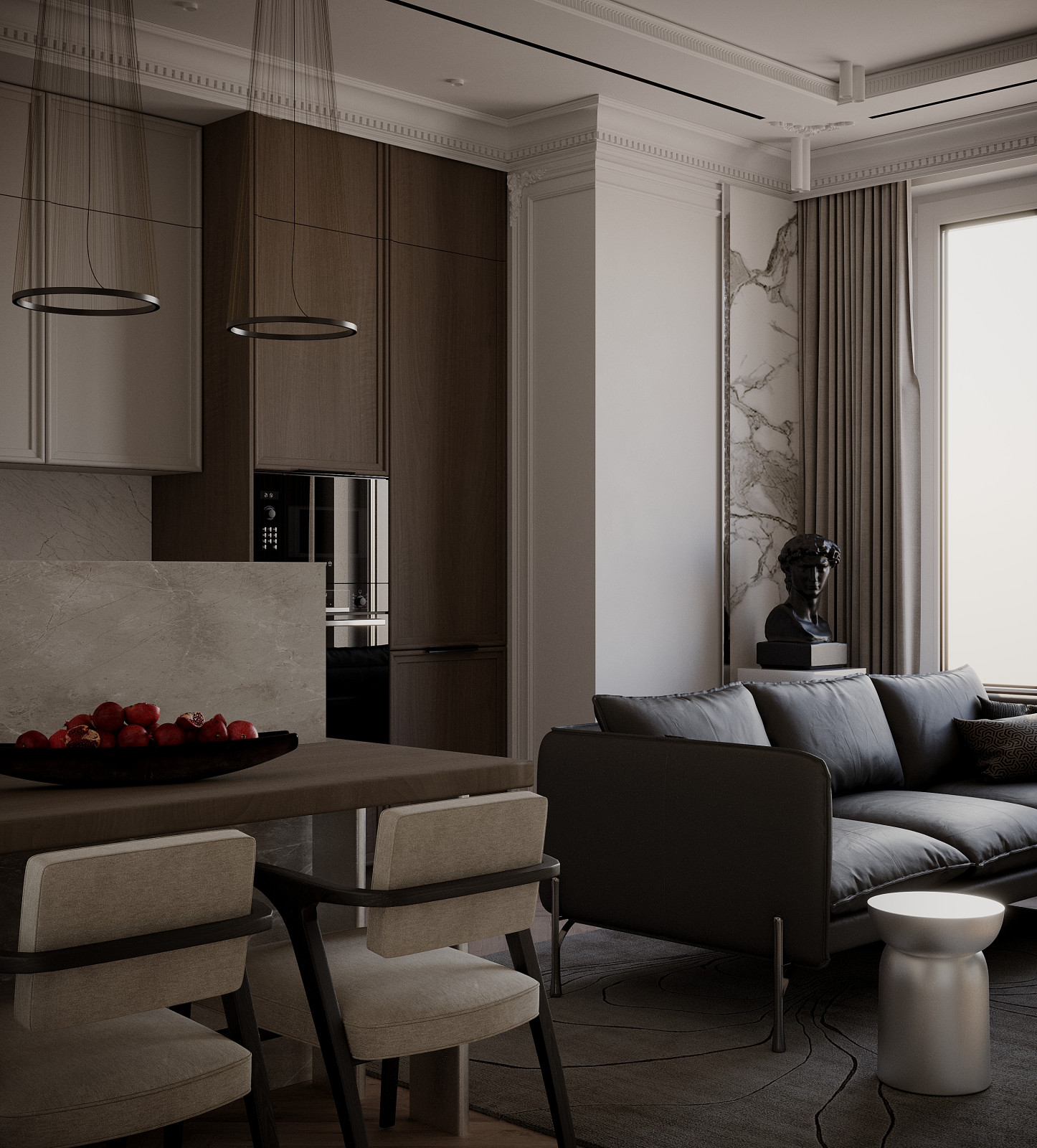 Кухня-гостиная в ЖК Ever