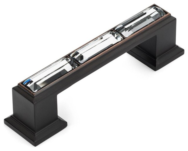 Cosmas 6598orb C Oil Rubbed Bronze With Clear Glass Cabinet Pull