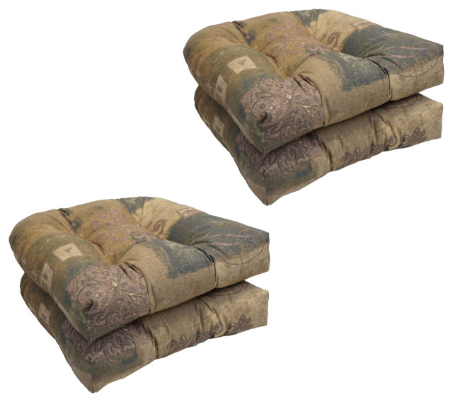 19" UShaped Dining Chair Cushions, Set of 4, Urban Comfort