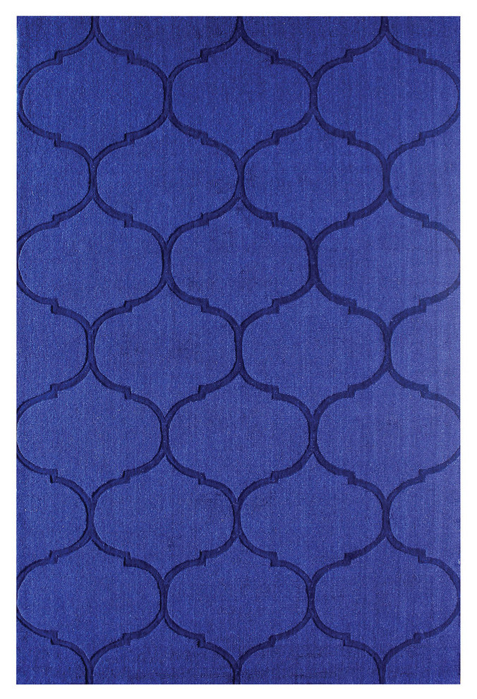 Dimond Nash Dash Handwoven Wool Rug 6x6, Blue