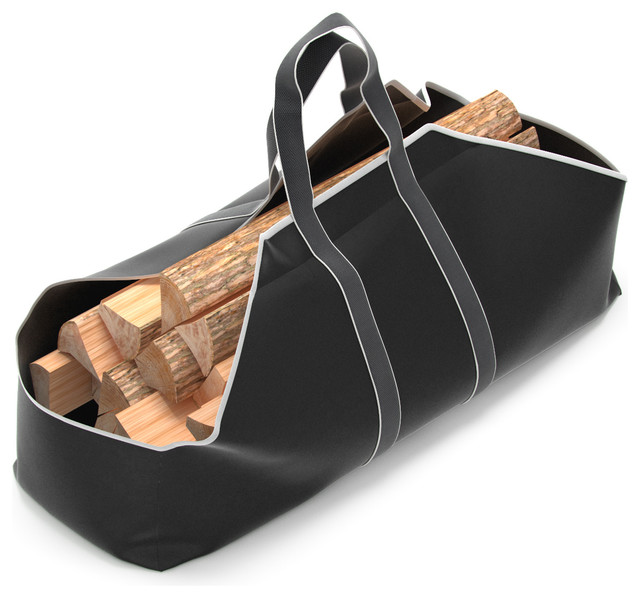 Dura Covers Black Heavy Duty Large Firewood Log Carrier Tote