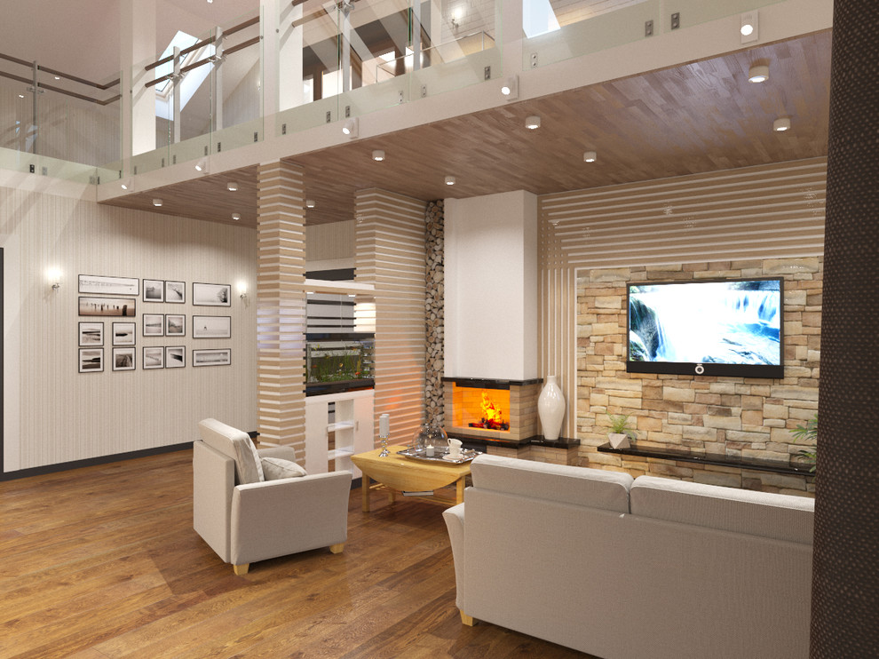 Гостиная, второй свет. Загородный дом.