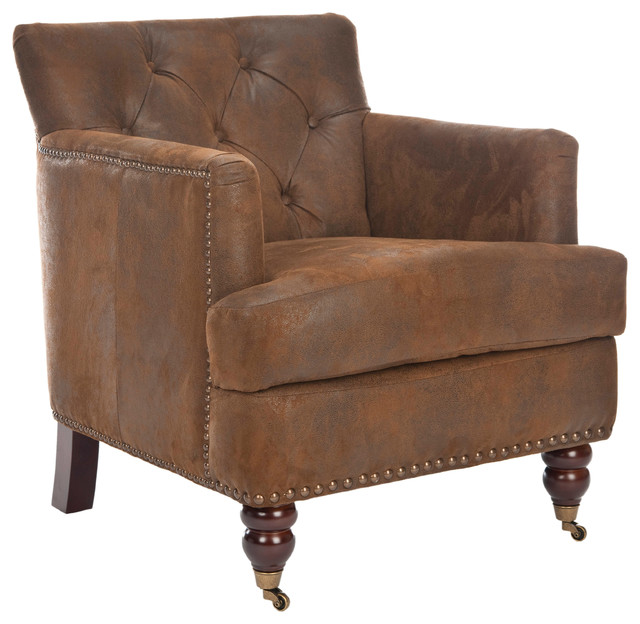 Safavieh Colin Tufted Club Chair Traditional Armchairs And