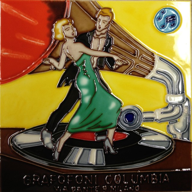 Dancing Record Player Tile Traditional Tile Murals by Continental