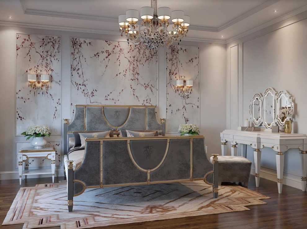 Проект спальни с отдельной гардеробной.