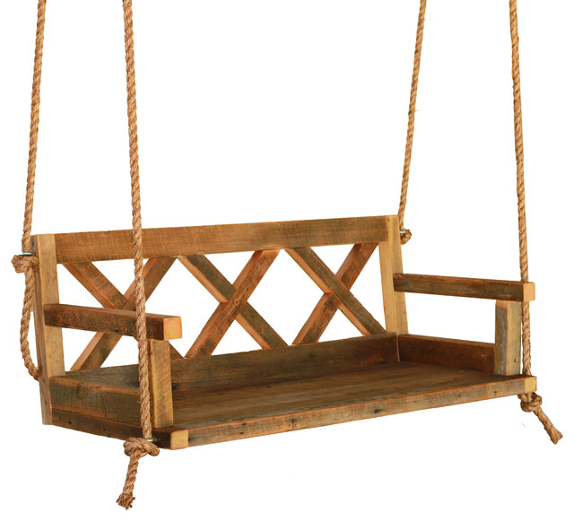 Farmhouse Porch Swing Made From, Wooden Lawn Swings