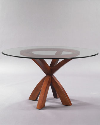 Glass-Topped Dining Table