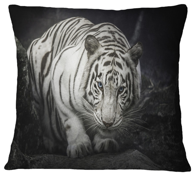 white tiger pillow