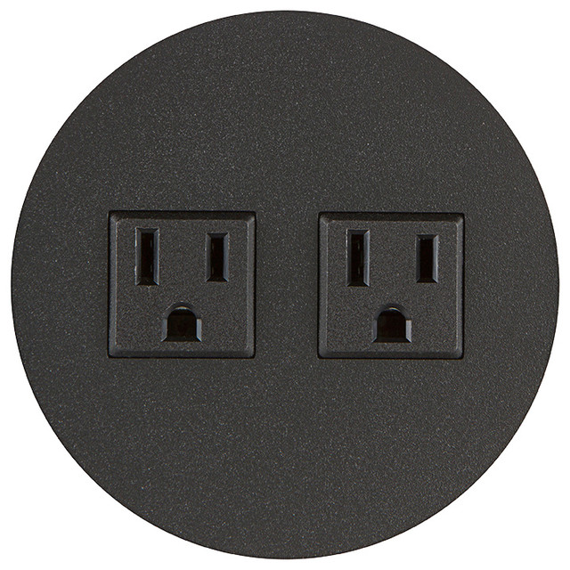 Small Round Flush Power Grommet 2 Electric Contemporary Switches