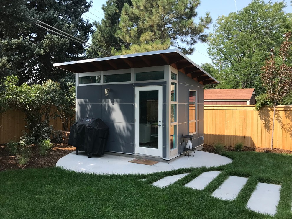 Design ideas for a midcentury shed and granny flat in Denver.