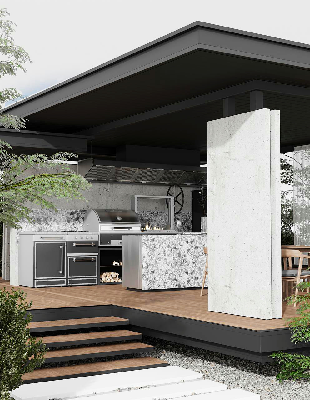 Красная Поляна. Открытая кухня в частном доме.