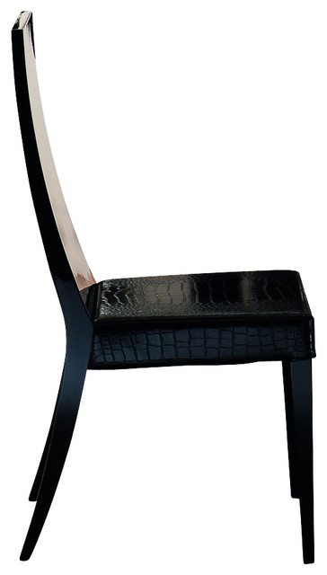 Nightfly Ebony Wood Chairs - Set of 2