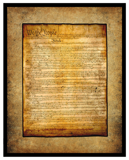 Us Constitution We The People Print On Canvas With Picture Frame Us Constitution We The People Print On Canvas With Picture Frame Traditional Prints And Posters By Spotcolorart