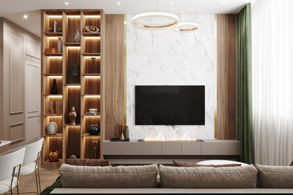 Квартира 73 кв. м. в современном стиле Новочерёмушкинская 17