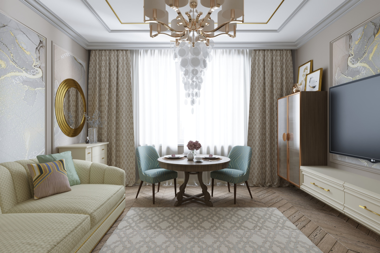 Квартира в сливочно-кремовых оттенках