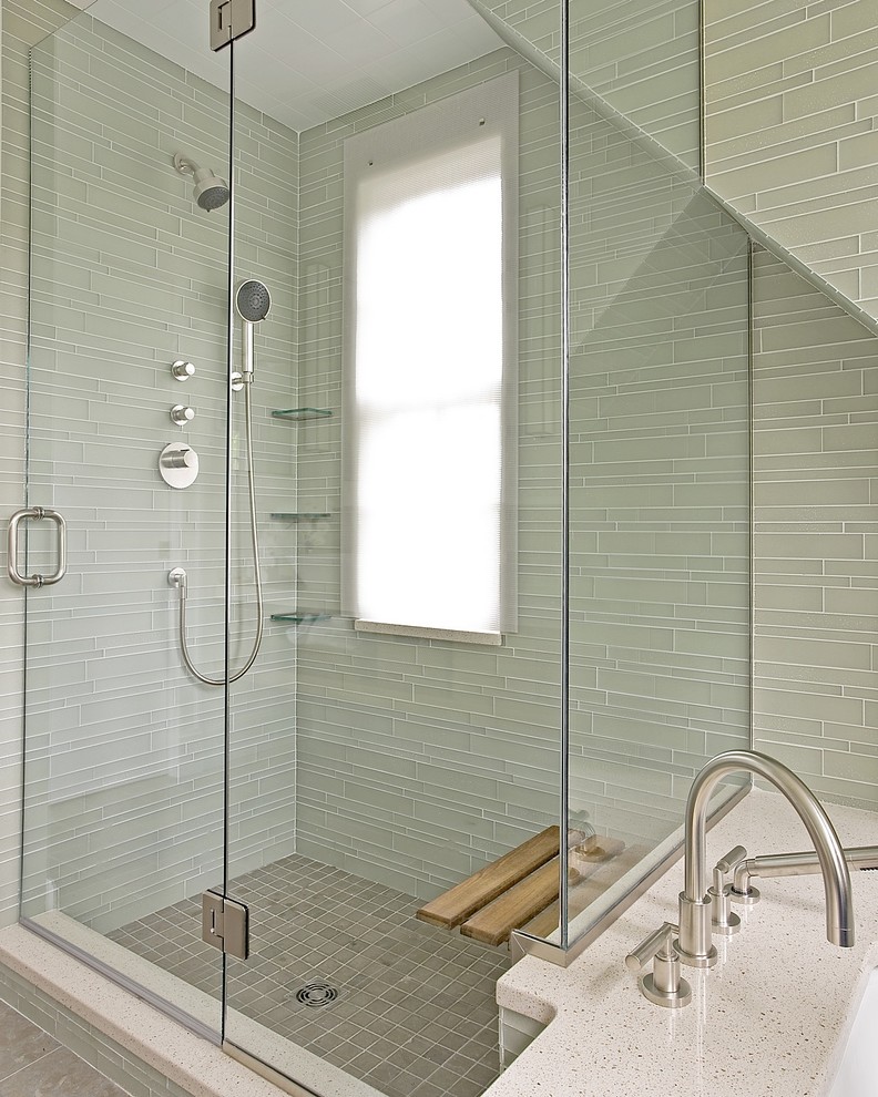 Shower window covering