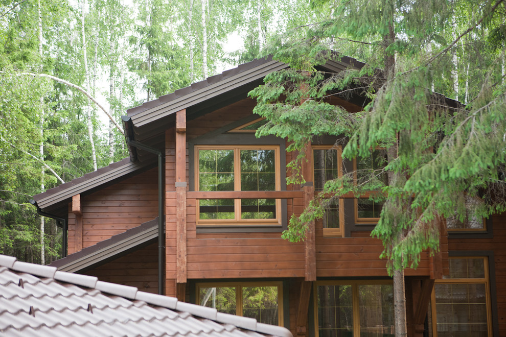 Деревянные окна в домах из клееного бруса