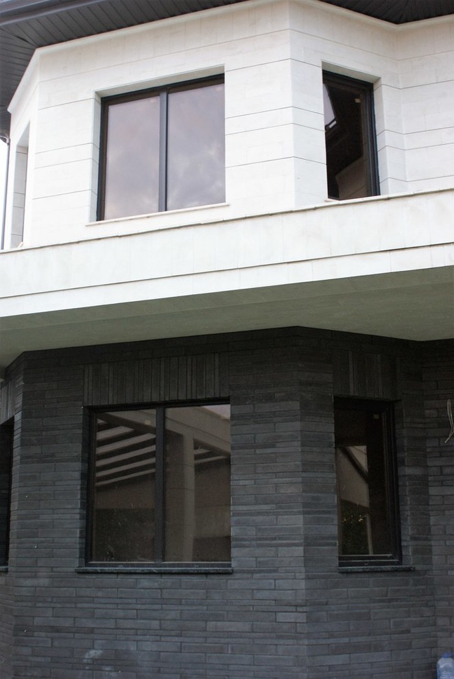 Облицовка дома декоративной ригельной плиткой