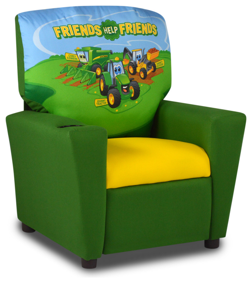 Johnny Tractor Kid's Recliner With Cupholder