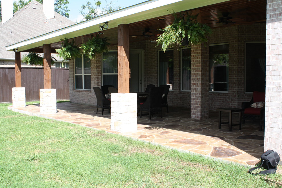 Design ideas for a country patio in Houston.