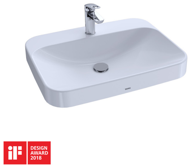 Toto Arvina Rectang 23" Vessel Bath Sink for 1Hole Faucets Colonial