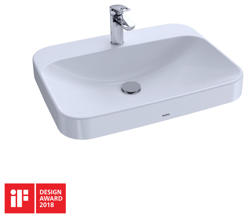 Toto Arvina Rectang 23" Vessel Bath Sink for 1Hole Faucets Colonial