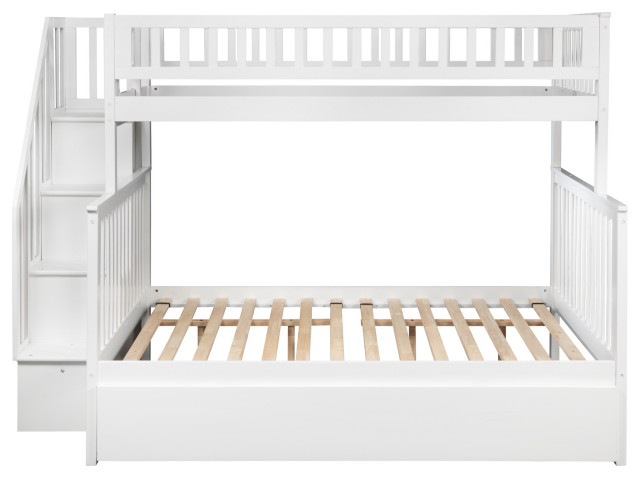 Staircase Bunk Bed Twin Over Full With Full Size Urban Trundle Bed ...
