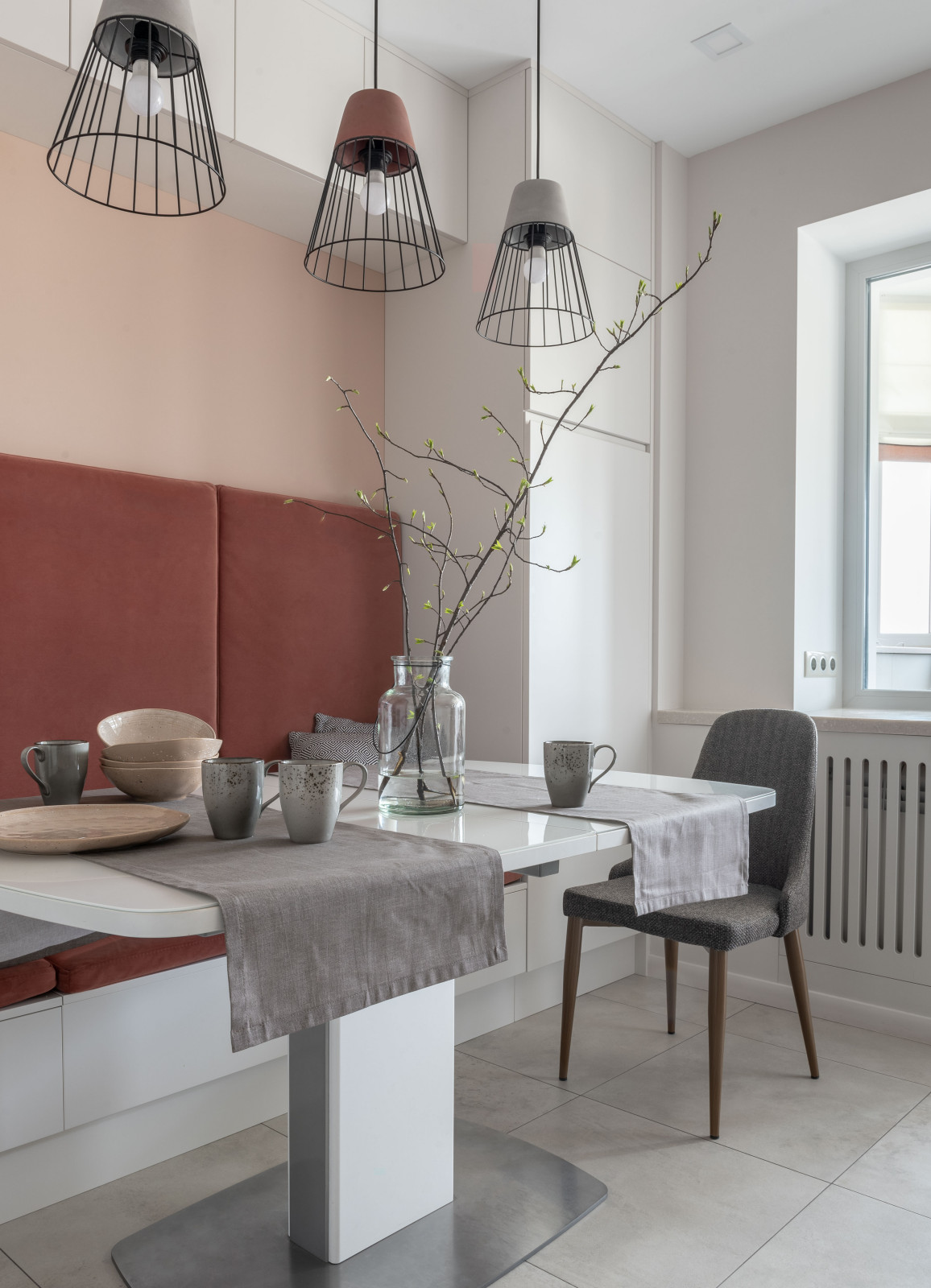 Кухня с терракотовыми оттенками