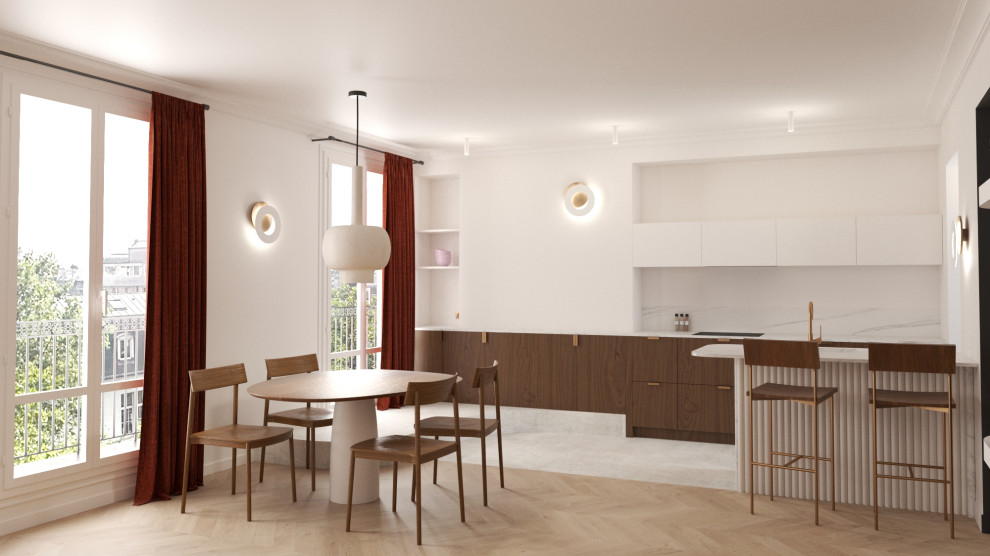 Projet - Cuisine et salle à manger - Vue 3D