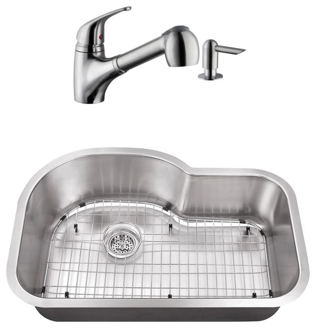 31 5 Eurostyle Stainless Steel Kitchen Sink And Low Profile Faucet