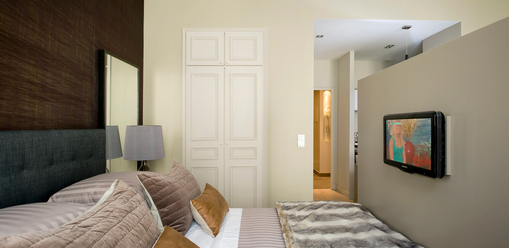 Idées déco pour une chambre contemporaine.
