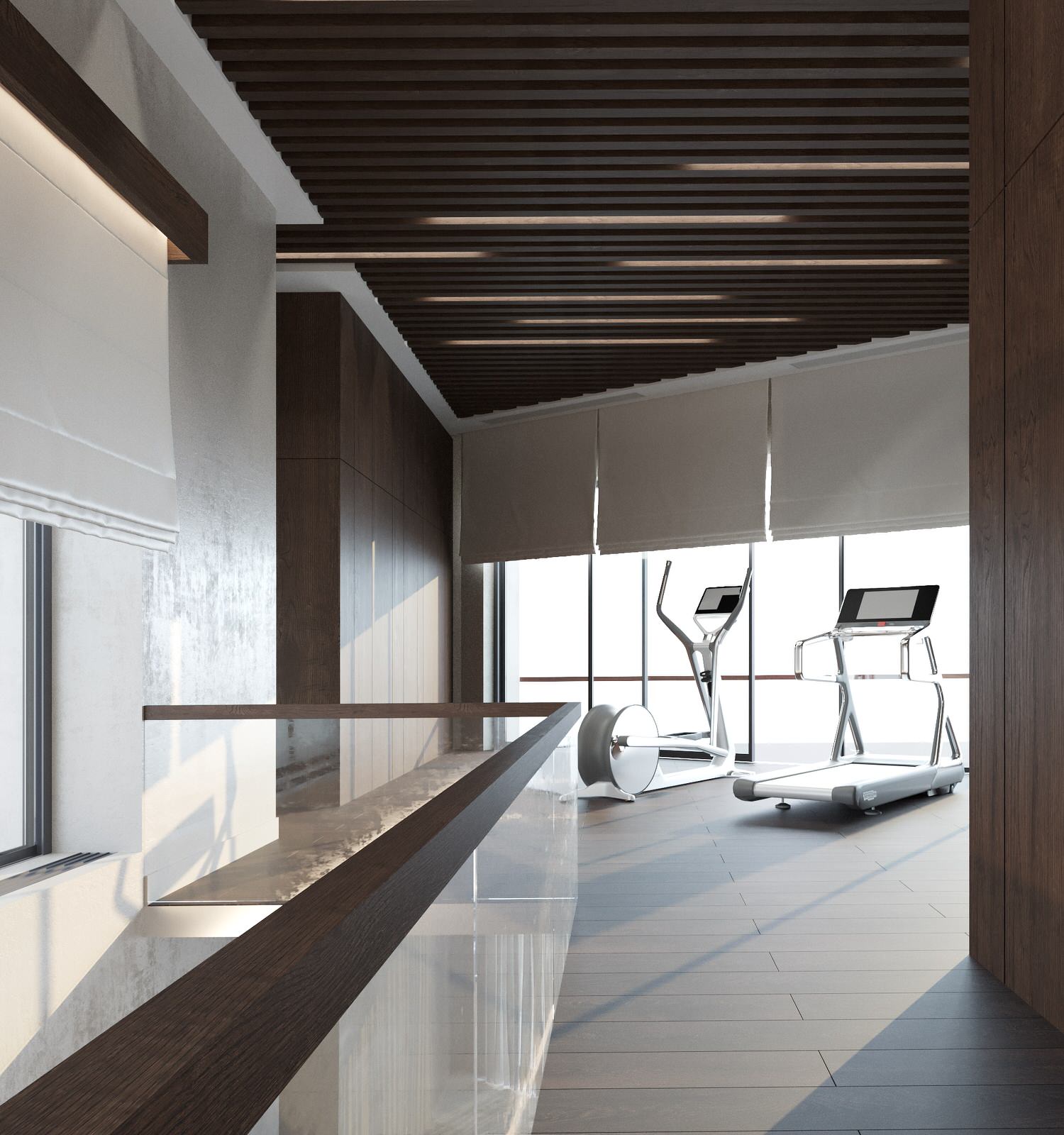 Интерьер двухэтажного загородного дома