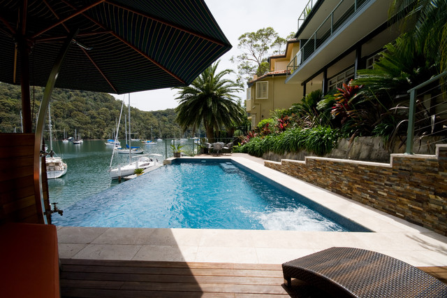 Infinity edge pool - Pittwater contemporary-pools-and-hot-tubs
