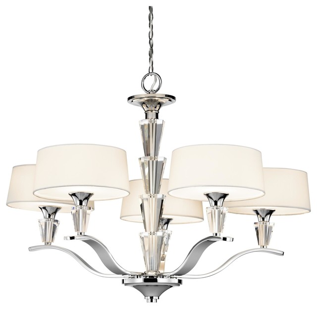 Crystal Persuasion 5 Light Chandelier in Chrome