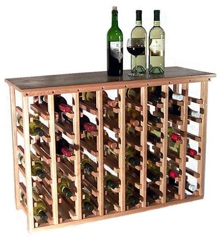 48 Bottle Floor Model Wine Rack, Mahogany
