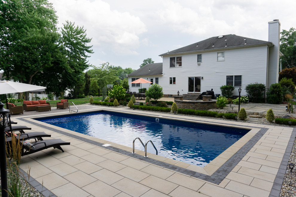 Inground Liner Pools & Paver Pool Patio