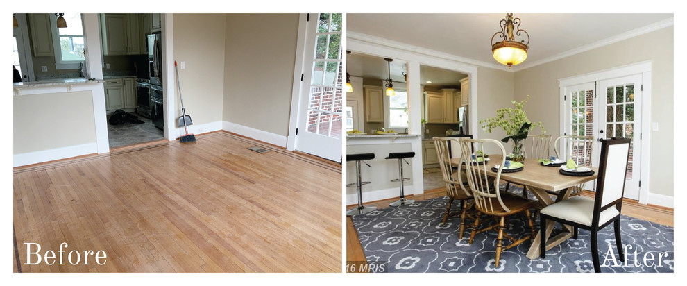 Inspiration for a transitional home design remodel in Baltimore