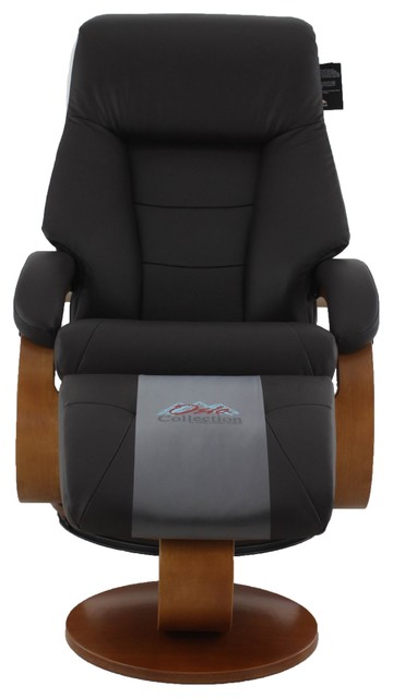 Mac Motion Relax R Relax-R™ Montreal Recliner and Ottoman, Espresso Top Grain Leather ...