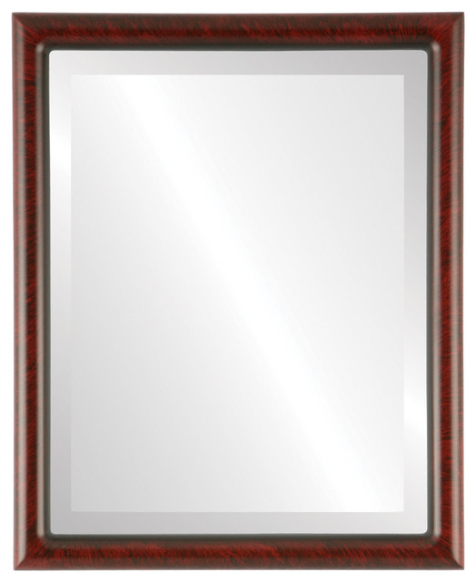 Pasadena Framed Rectangle Mirror, Vintage Cherry, 13"x17"