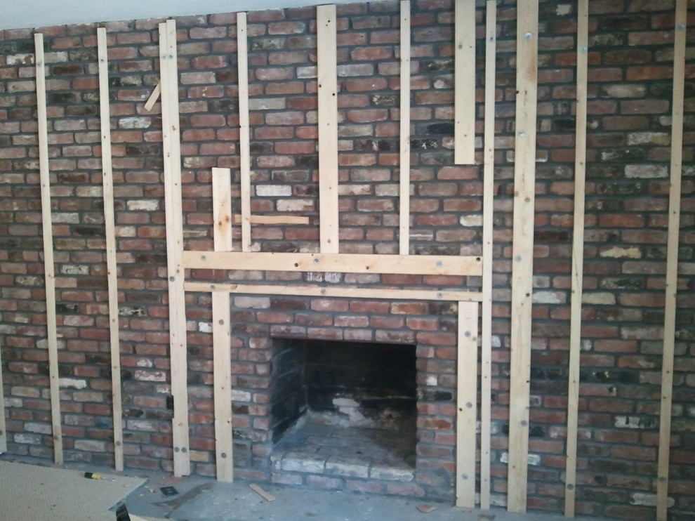 Updated Fireplace (hiding brick)