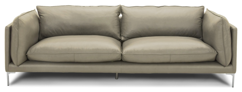 Divani Casa Harvest Modern Taupe Full Leather Sofa
