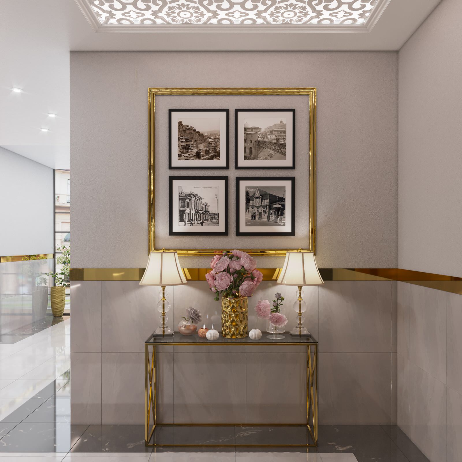 Luxury lobby in 5 star hotel