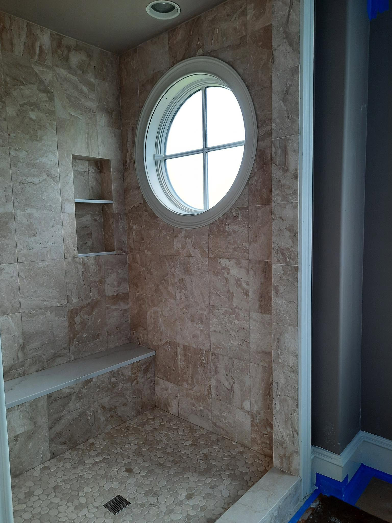 Limestone shower
