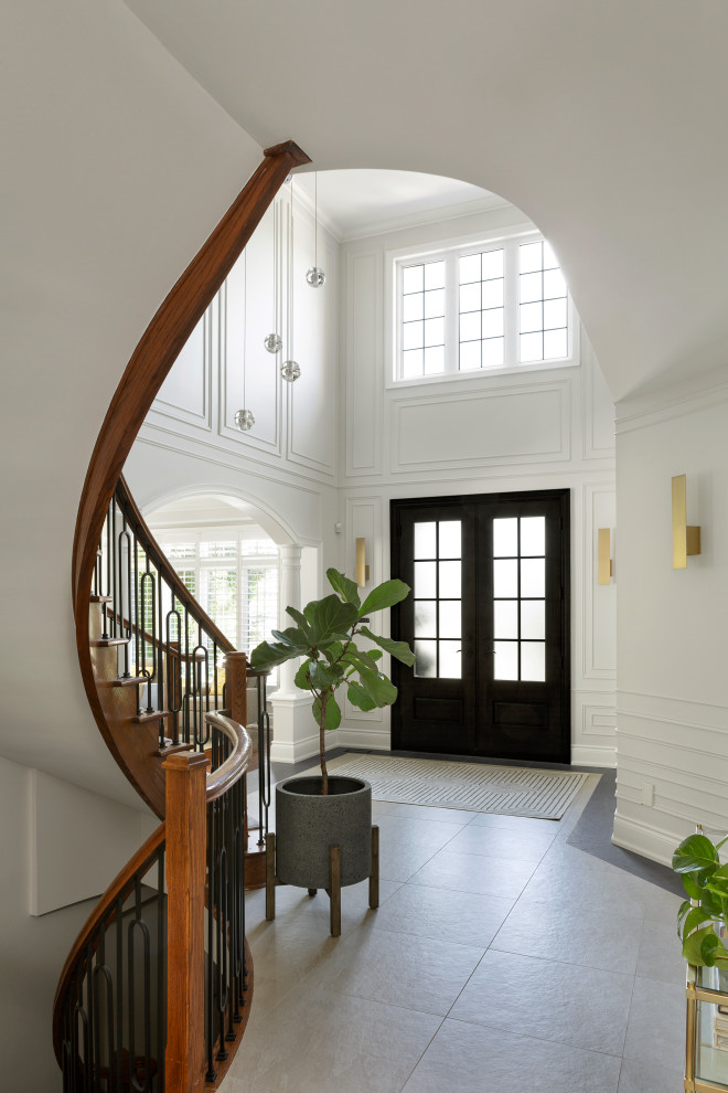 Inspiration for a transitional entryway remodel in Toronto