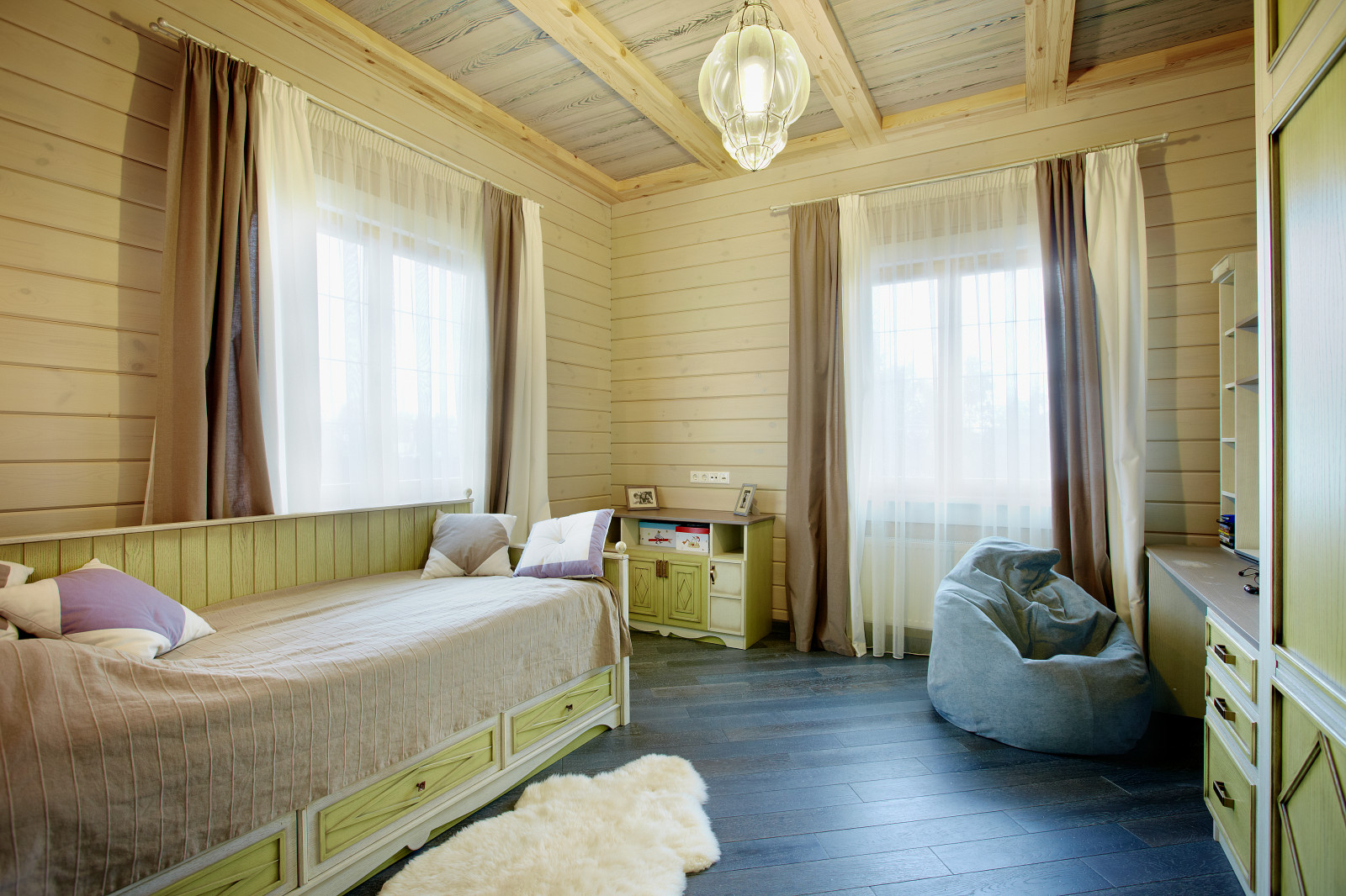 Дом из клееного бруса в стиле Прованс