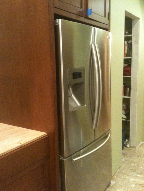 Recessing the fridge, how will it look?