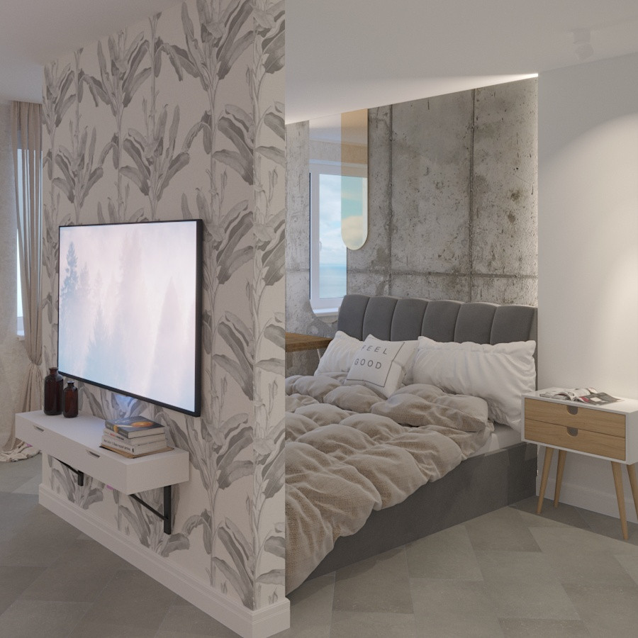 Квартира с бетонными стенами