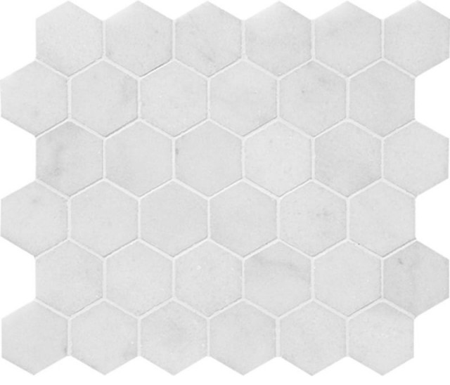 10 3/8"x12" Avalon Polished Hexagon Classic Mosaic